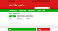 Desktop Screenshot of iskolaklistaja.eu